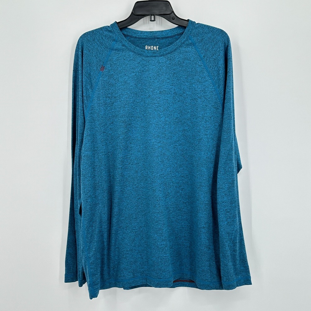 Rhone Reign Top Mens XL‎ Blue Heather Activewear Performance Running Stretch
